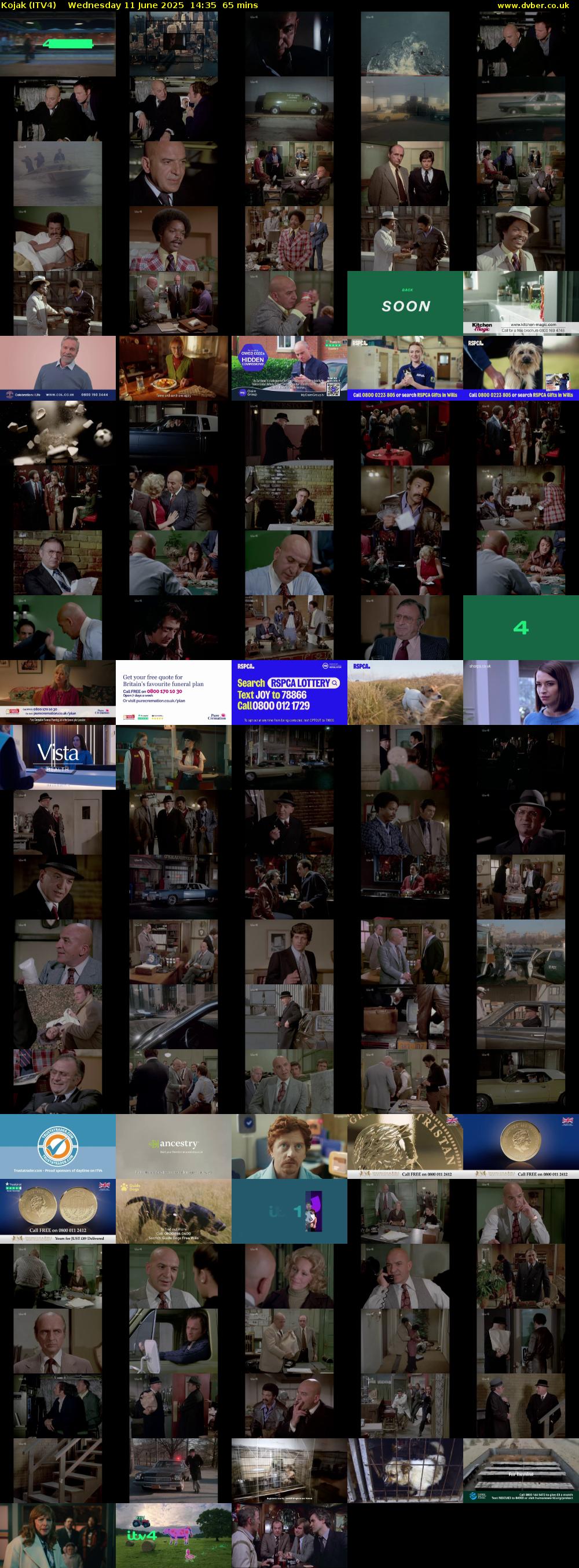Kojak (ITV4) Wednesday 11 June 2025 14:35 - 15:40