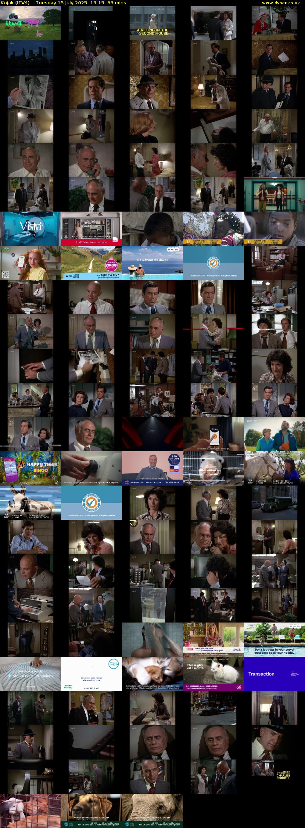 Kojak (ITV4) Tuesday 15 July 2025 15:15 - 16:20