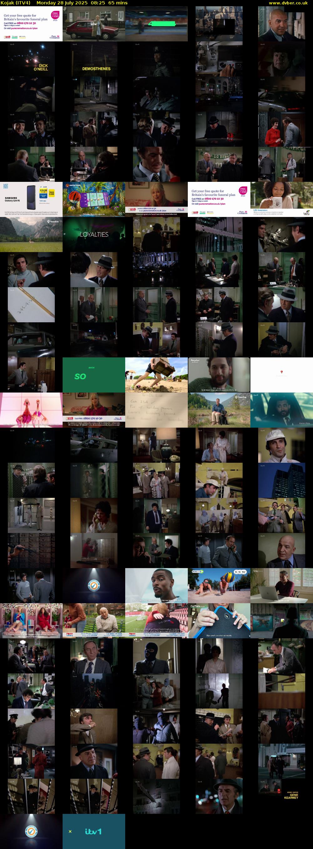Kojak (ITV4) Monday 28 July 2025 08:25 - 09:30
