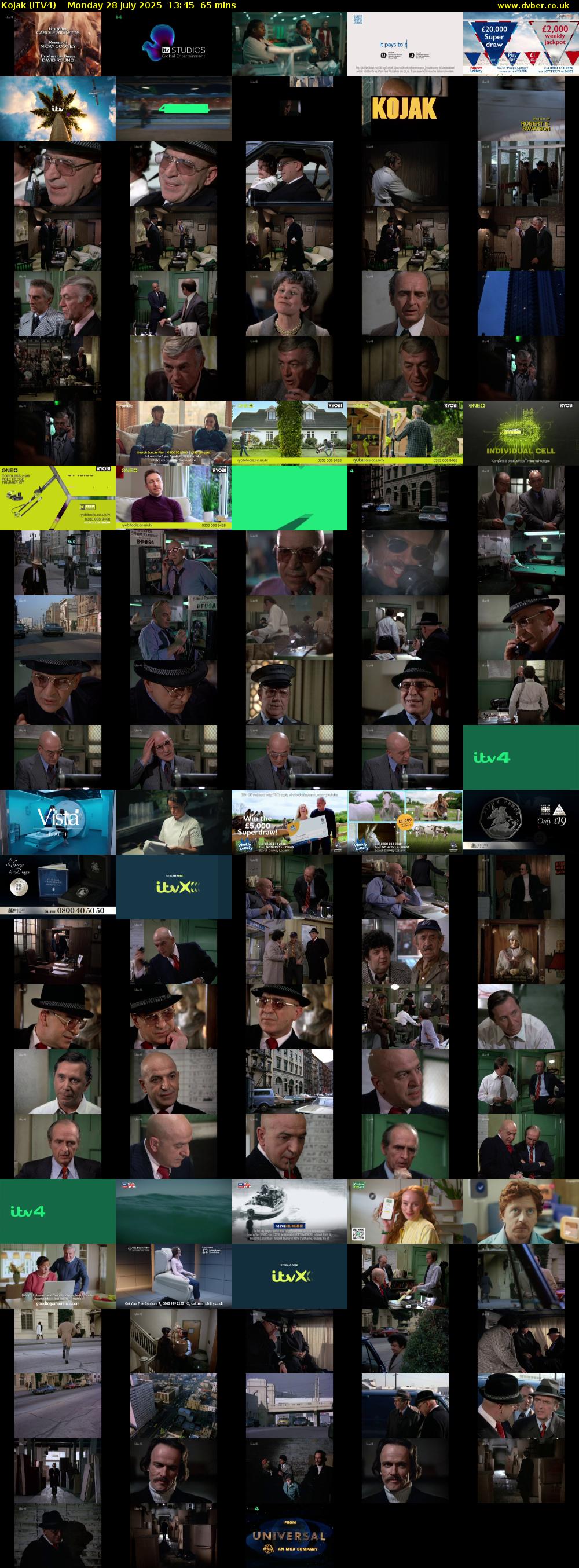 Kojak (ITV4) Monday 28 July 2025 13:45 - 14:50