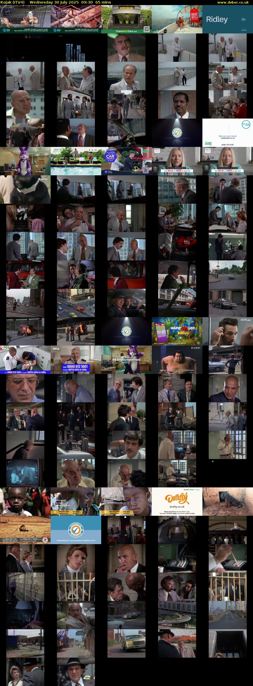 Kojak (ITV4) Wednesday 30 July 2025 09:30 - 10:35