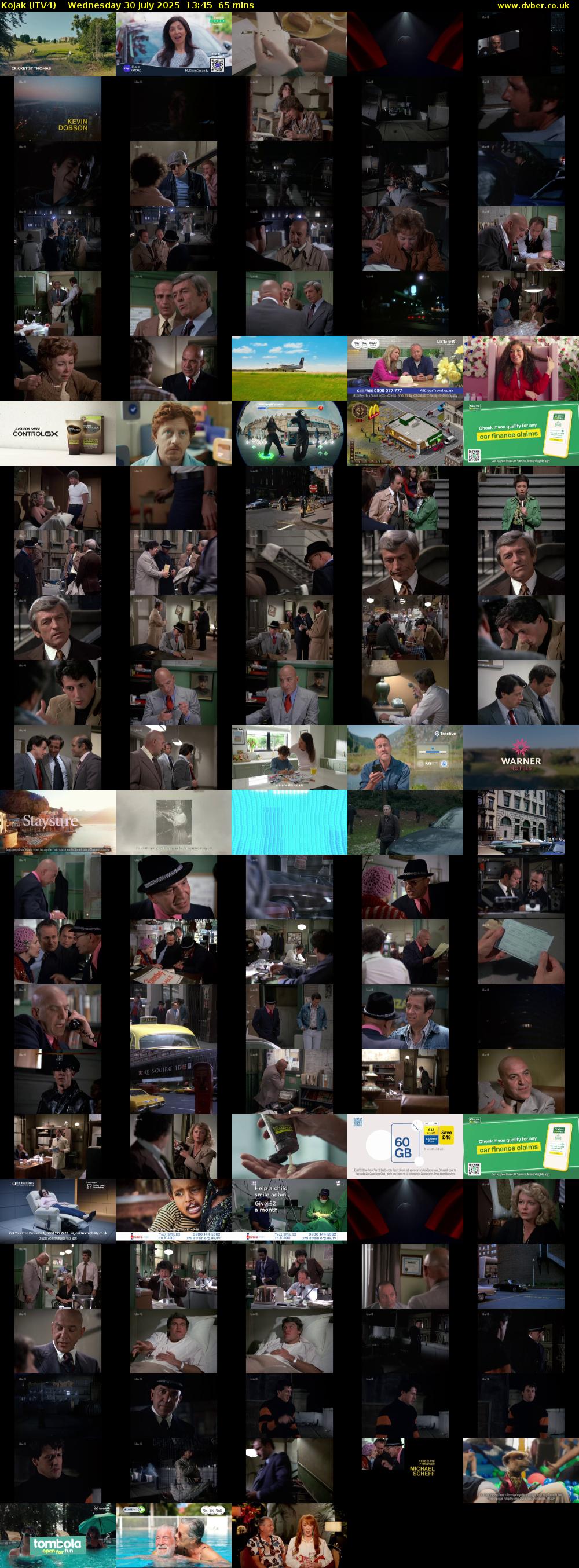 Kojak (ITV4) Wednesday 30 July 2025 13:45 - 14:50