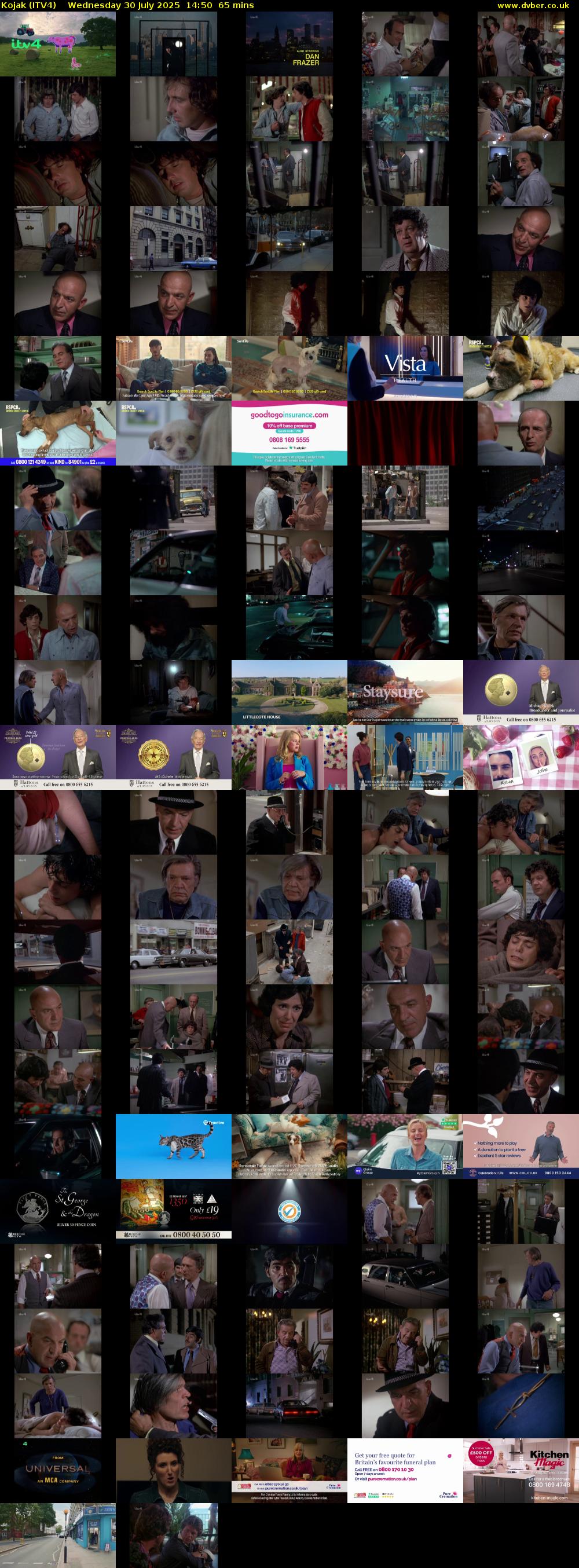 Kojak (ITV4) Wednesday 30 July 2025 14:50 - 15:55