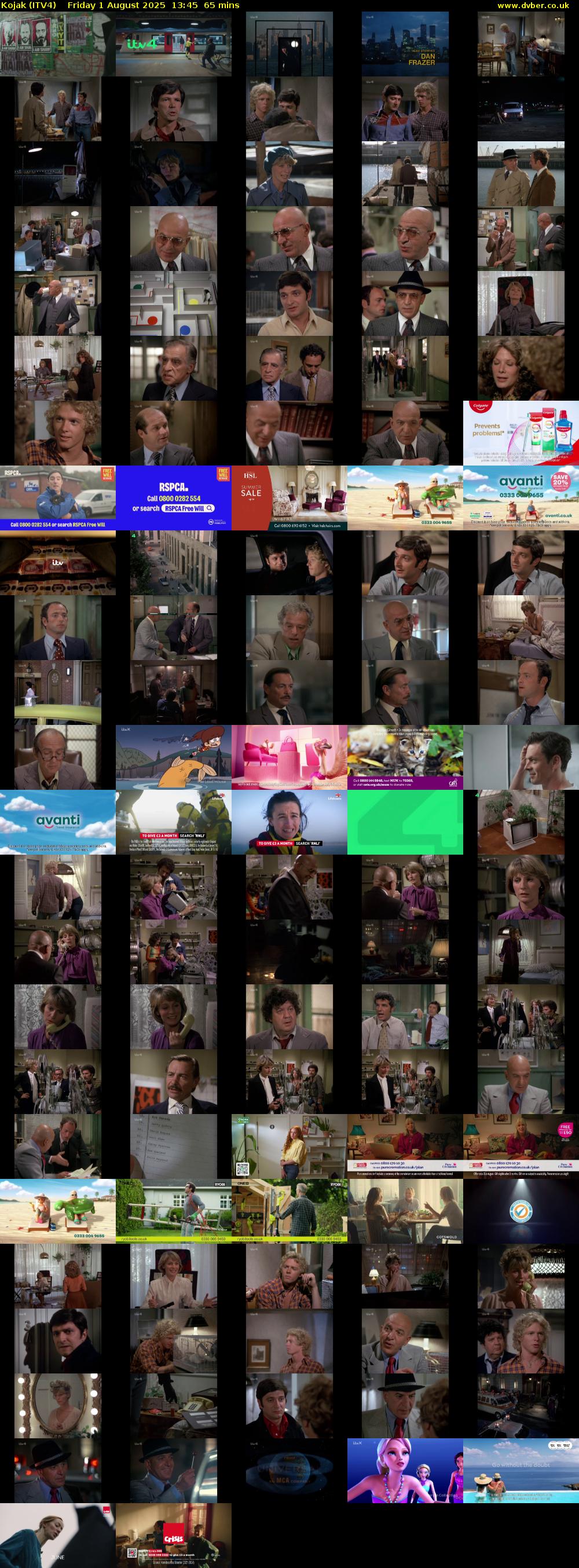 Kojak (ITV4) Friday 1 August 2025 13:45 - 14:50