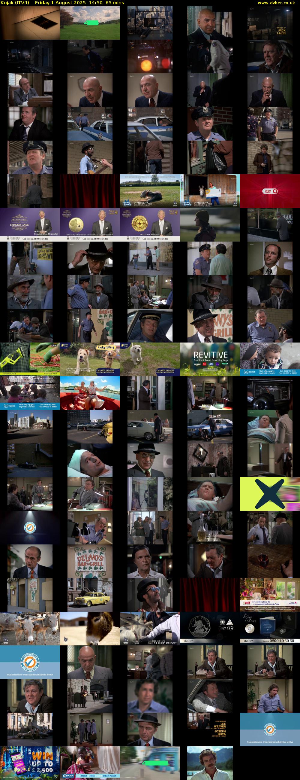 Kojak (ITV4) Friday 1 August 2025 14:50 - 15:55