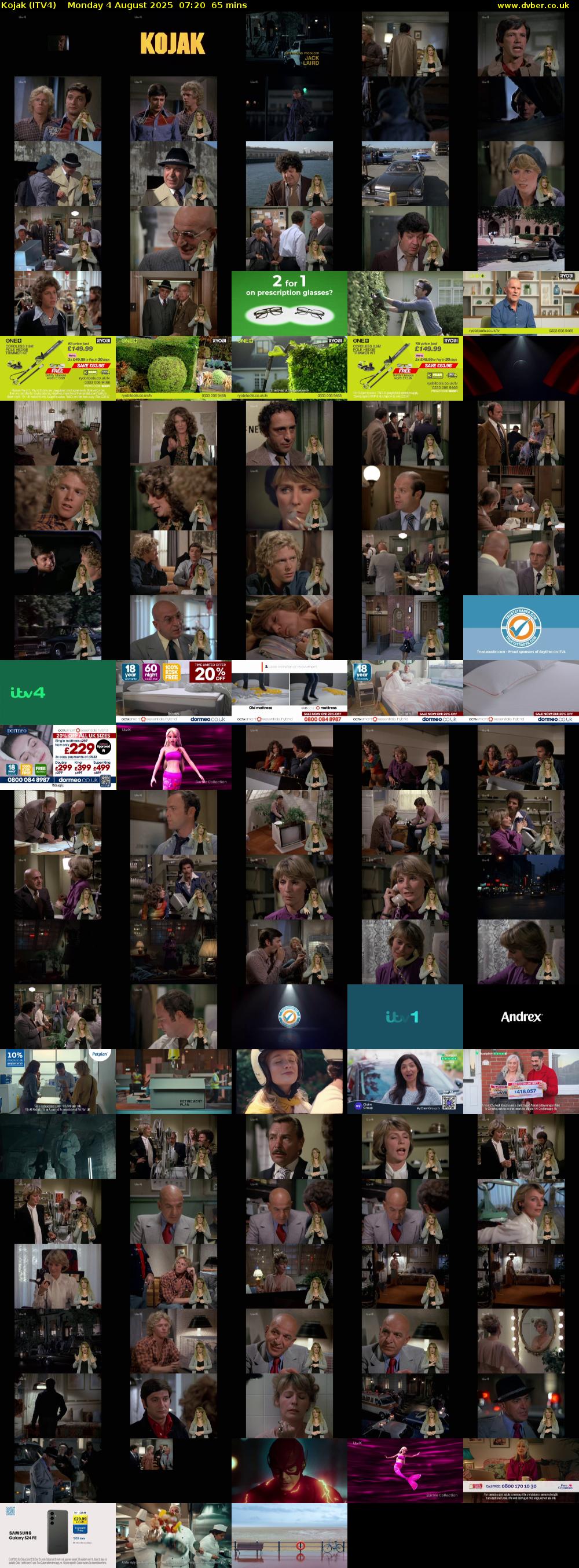 Kojak (ITV4) Monday 4 August 2025 07:20 - 08:25