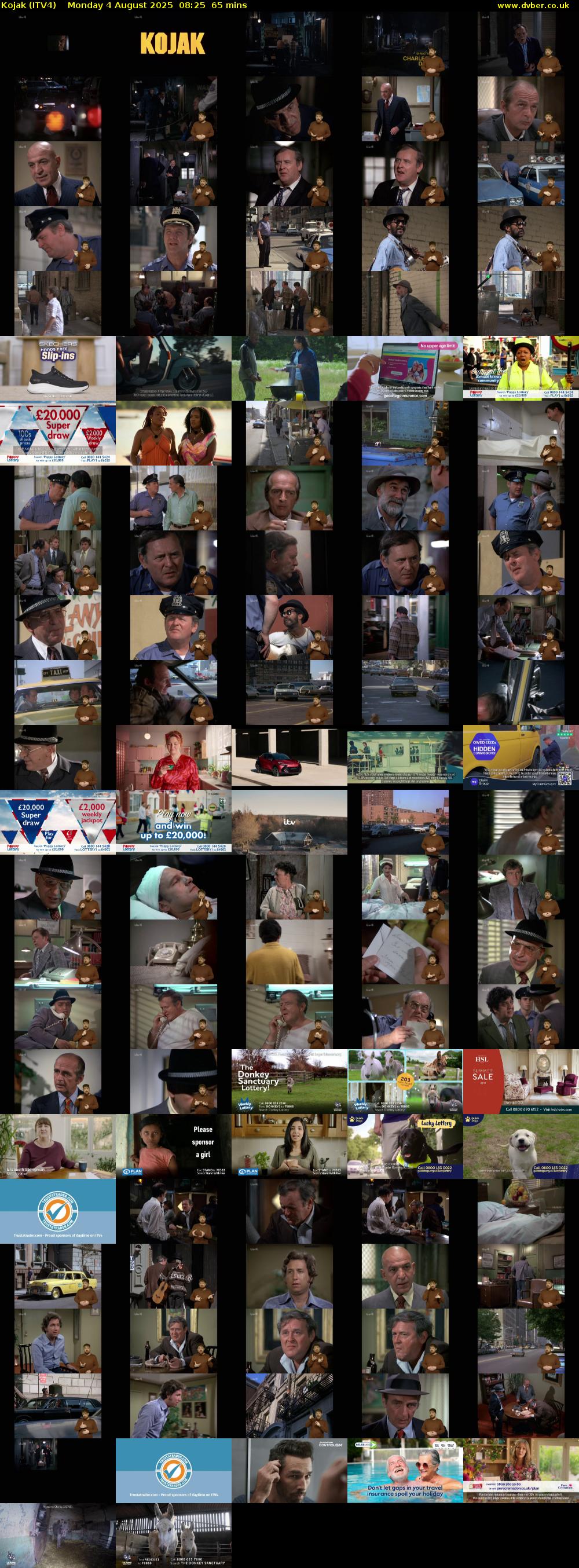 Kojak (ITV4) Monday 4 August 2025 08:25 - 09:30