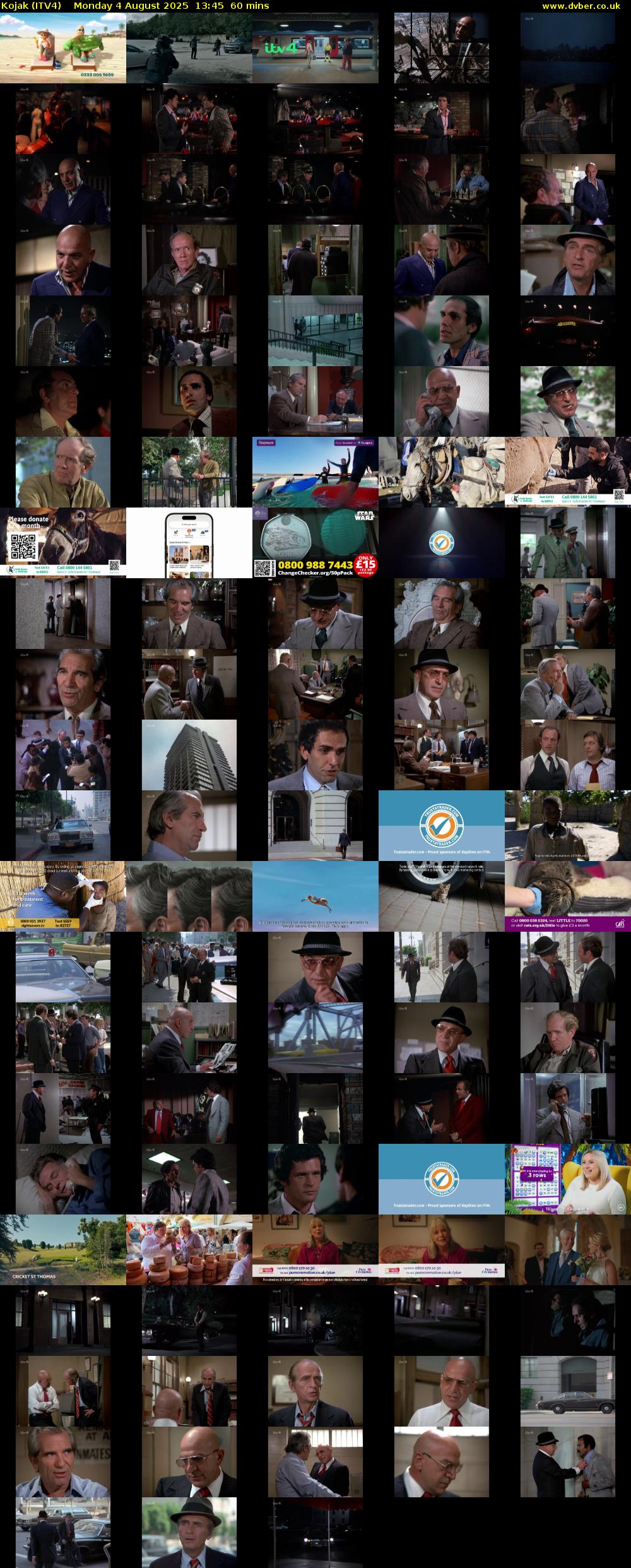 Kojak (ITV4) Monday 4 August 2025 13:45 - 14:45
