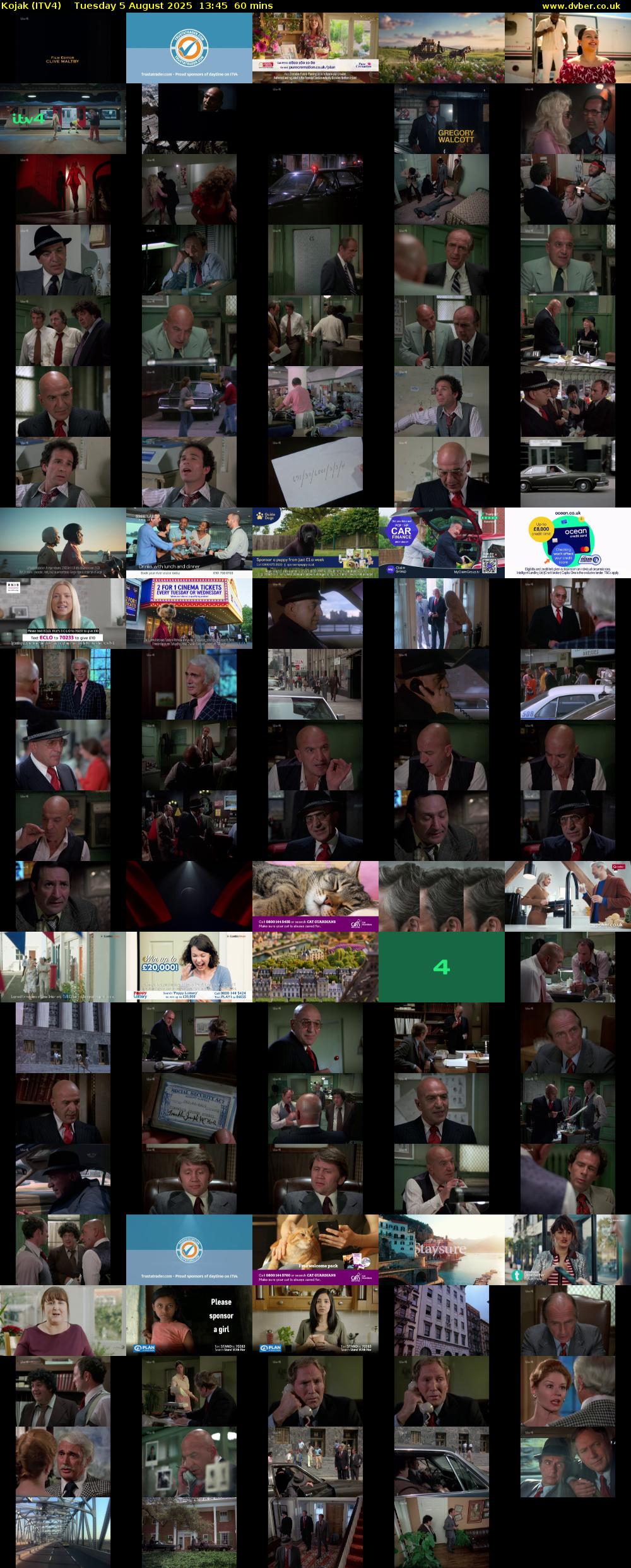 Kojak (ITV4) Tuesday 5 August 2025 13:45 - 14:45