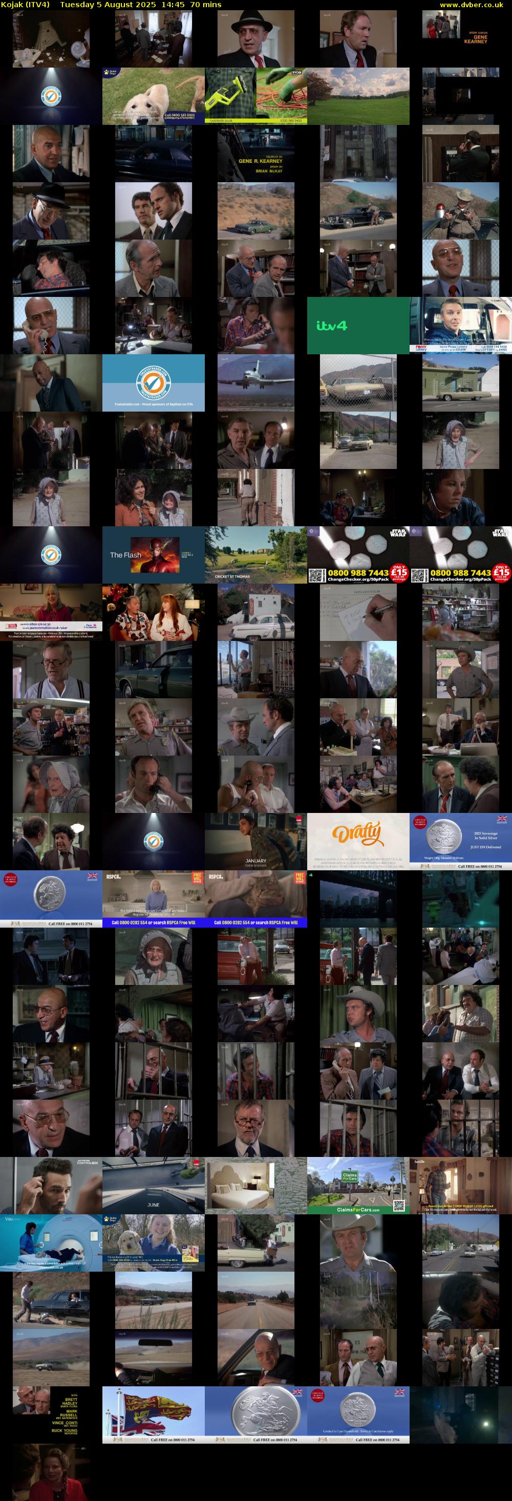 Kojak (ITV4) Tuesday 5 August 2025 14:45 - 15:55