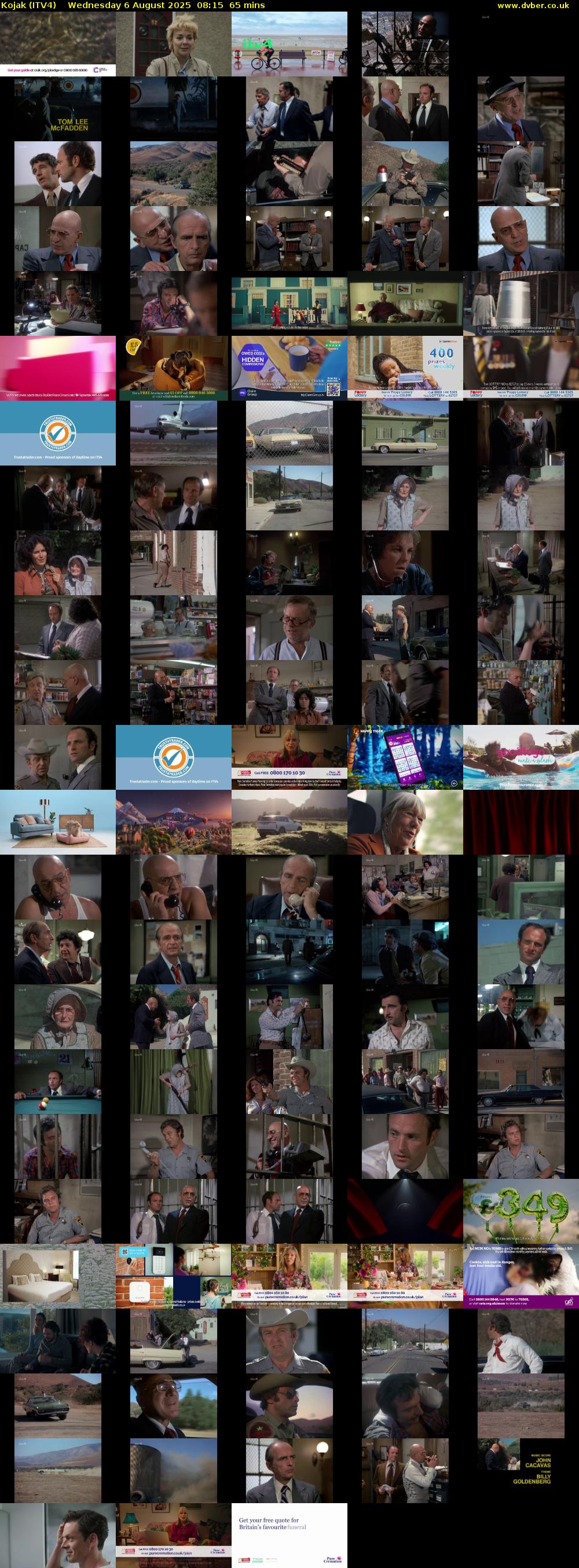 Kojak (ITV4) Wednesday 6 August 2025 08:15 - 09:20