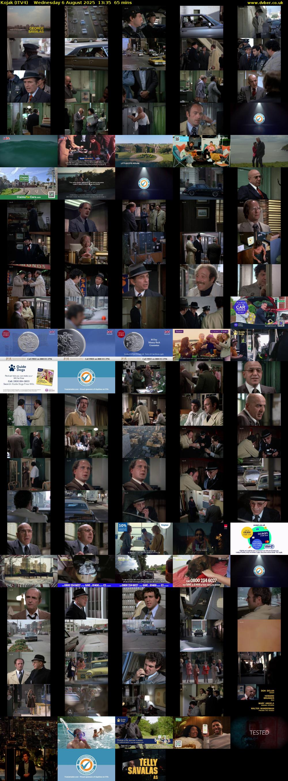 Kojak (ITV4) Wednesday 6 August 2025 13:35 - 14:40