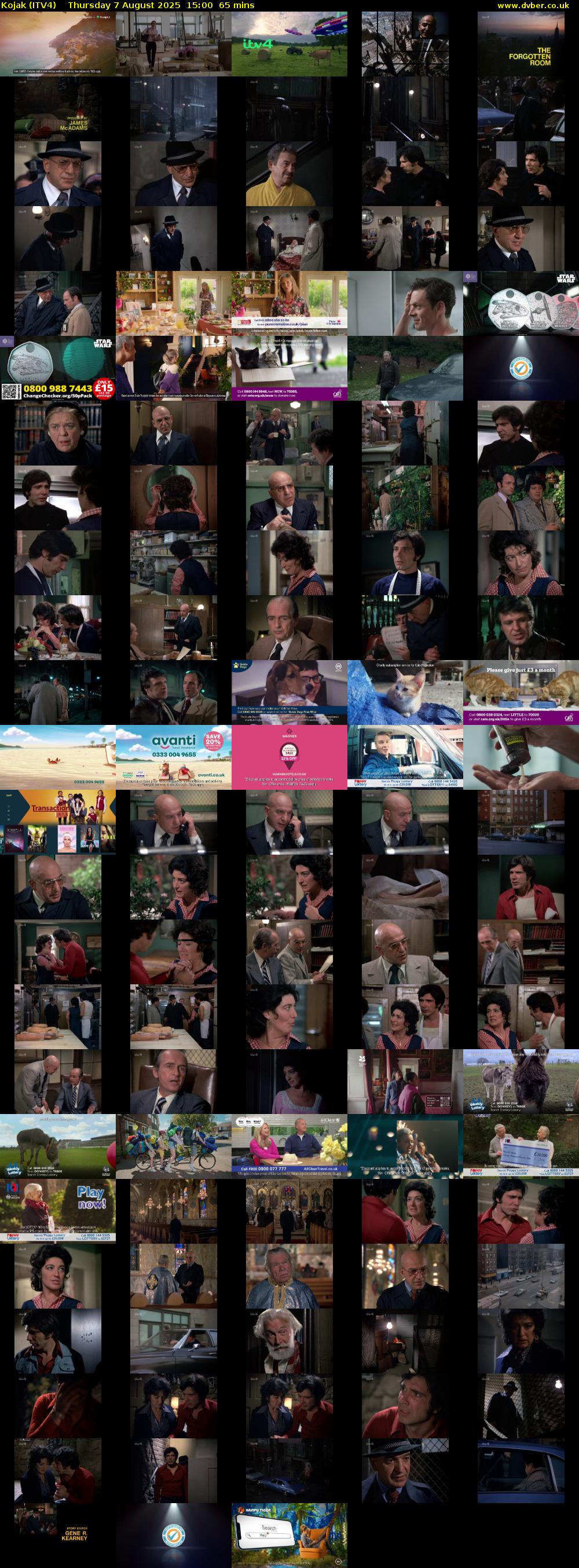 Kojak (ITV4) Thursday 7 August 2025 15:00 - 16:05