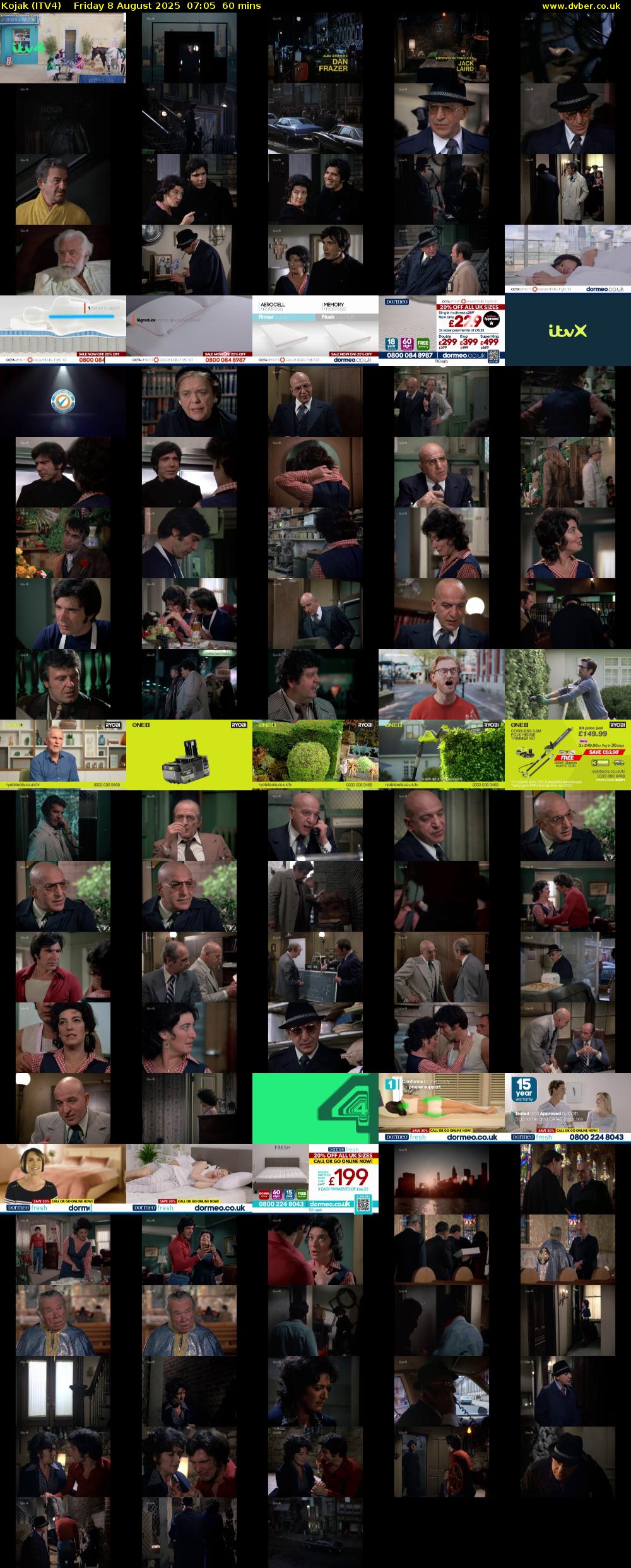 Kojak (ITV4) Friday 8 August 2025 07:05 - 08:05
