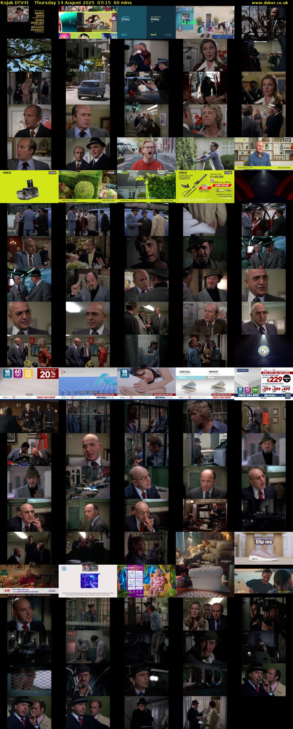 Kojak (ITV4) Thursday 14 August 2025 07:15 - 08:15