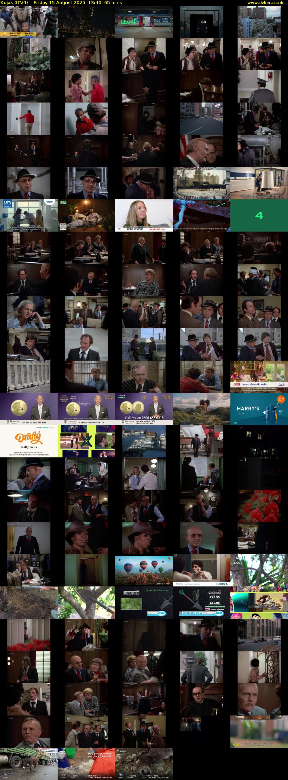 Kojak (ITV4) Friday 15 August 2025 13:40 - 14:45