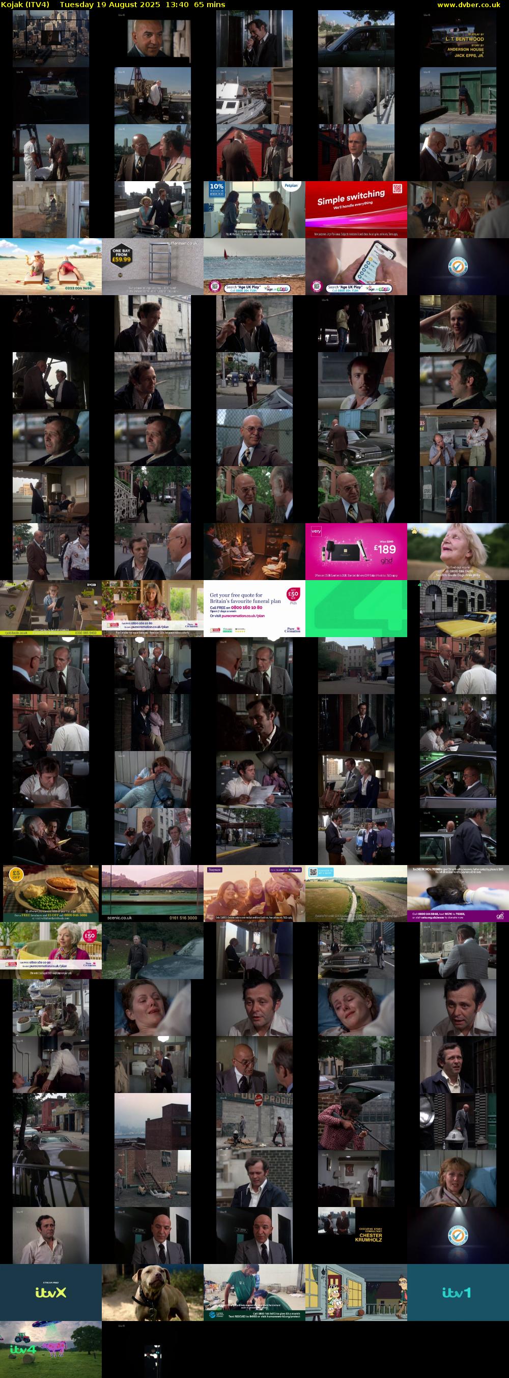 Kojak (ITV4) Tuesday 19 August 2025 13:40 - 14:45