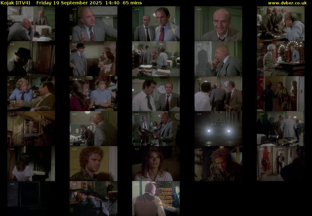 Kojak (ITV4) Friday 19 September 2025 14:40 - 15:45