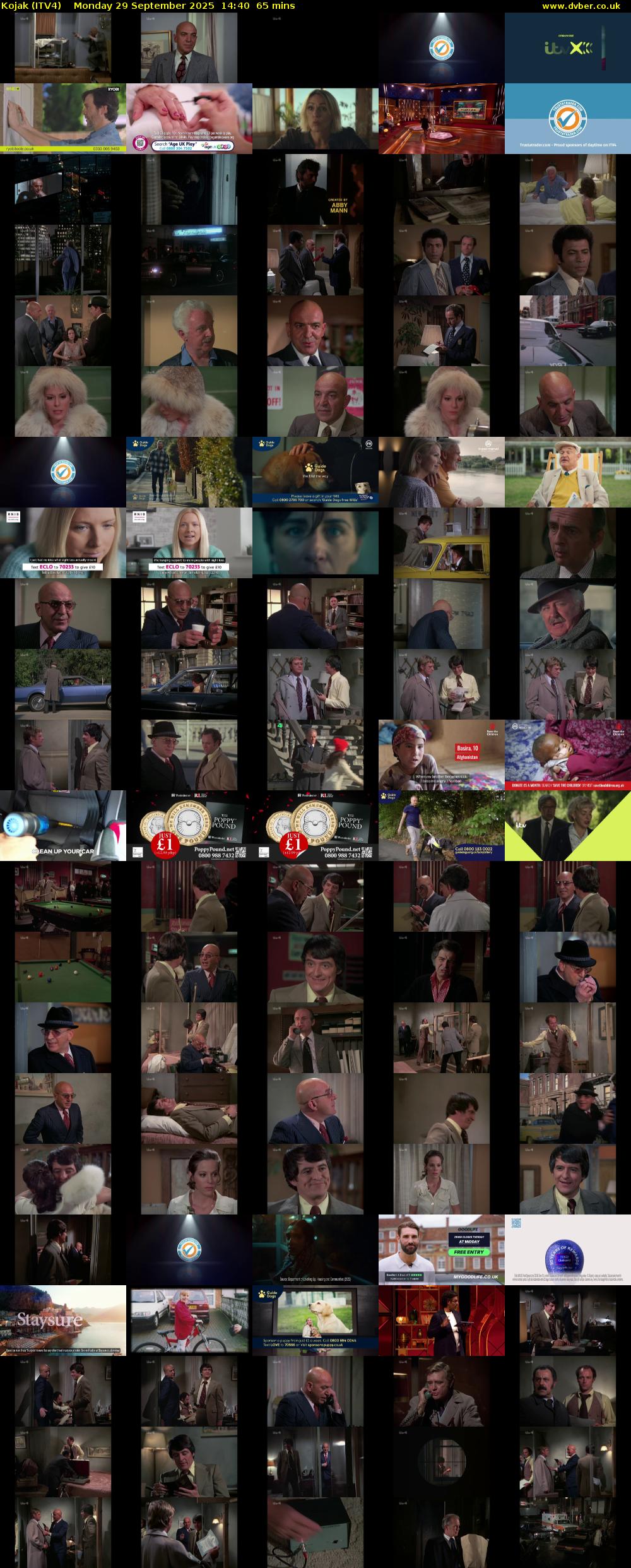 Kojak (ITV4) Monday 29 September 2025 14:40 - 15:45