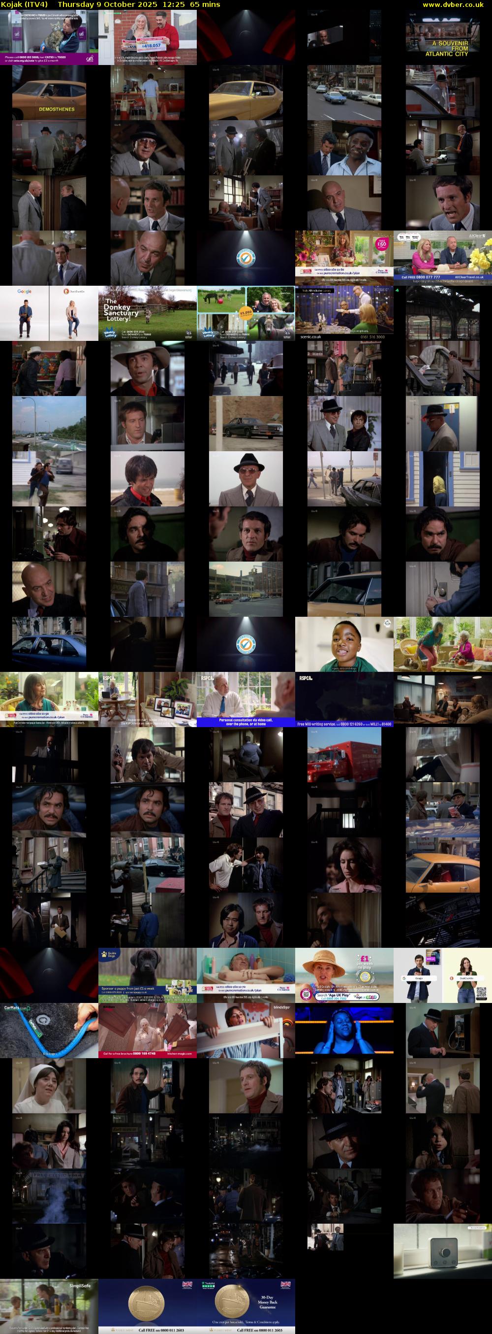 Kojak (ITV4) Thursday 9 October 2025 12:25 - 13:30