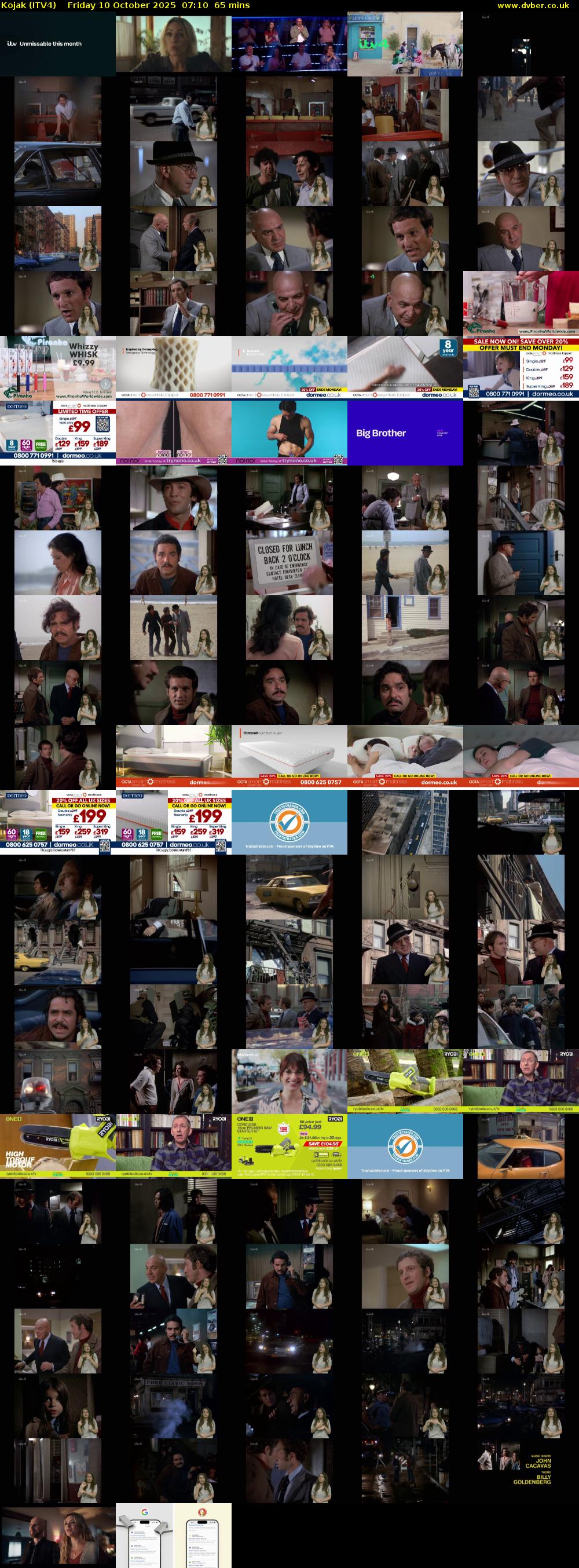 Kojak (ITV4) Friday 10 October 2025 07:10 - 08:15