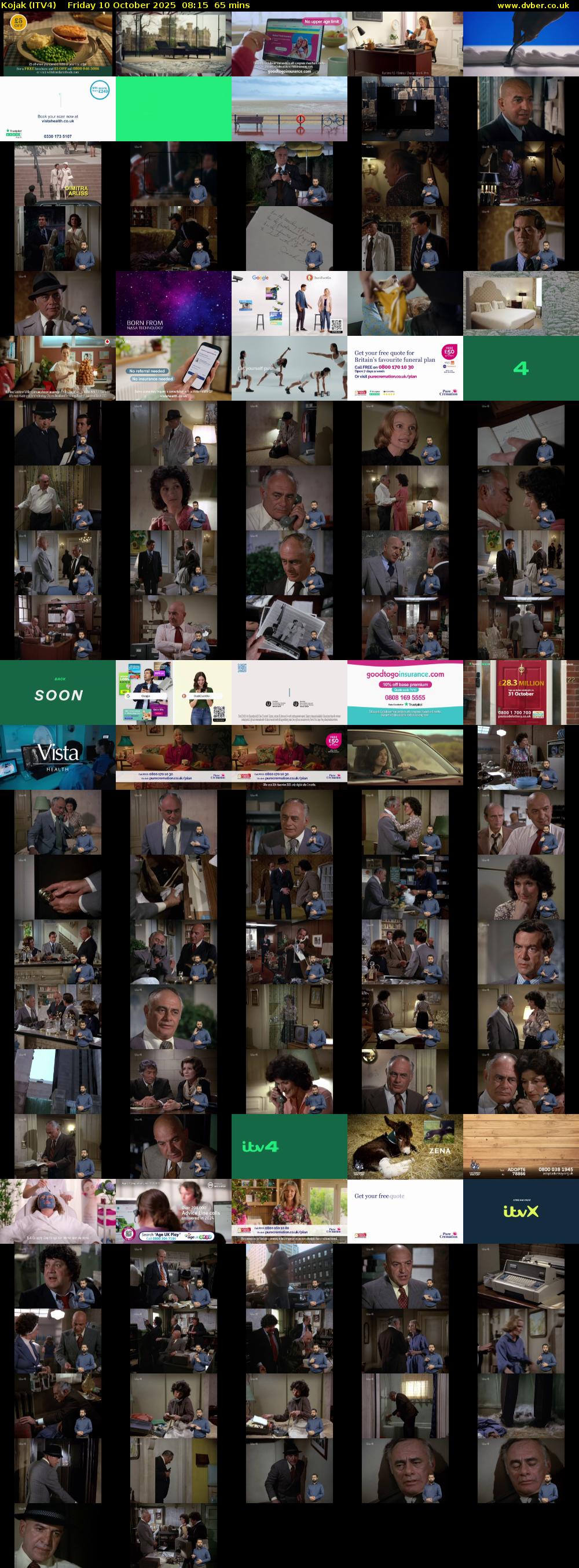 Kojak (ITV4) Friday 10 October 2025 08:15 - 09:20