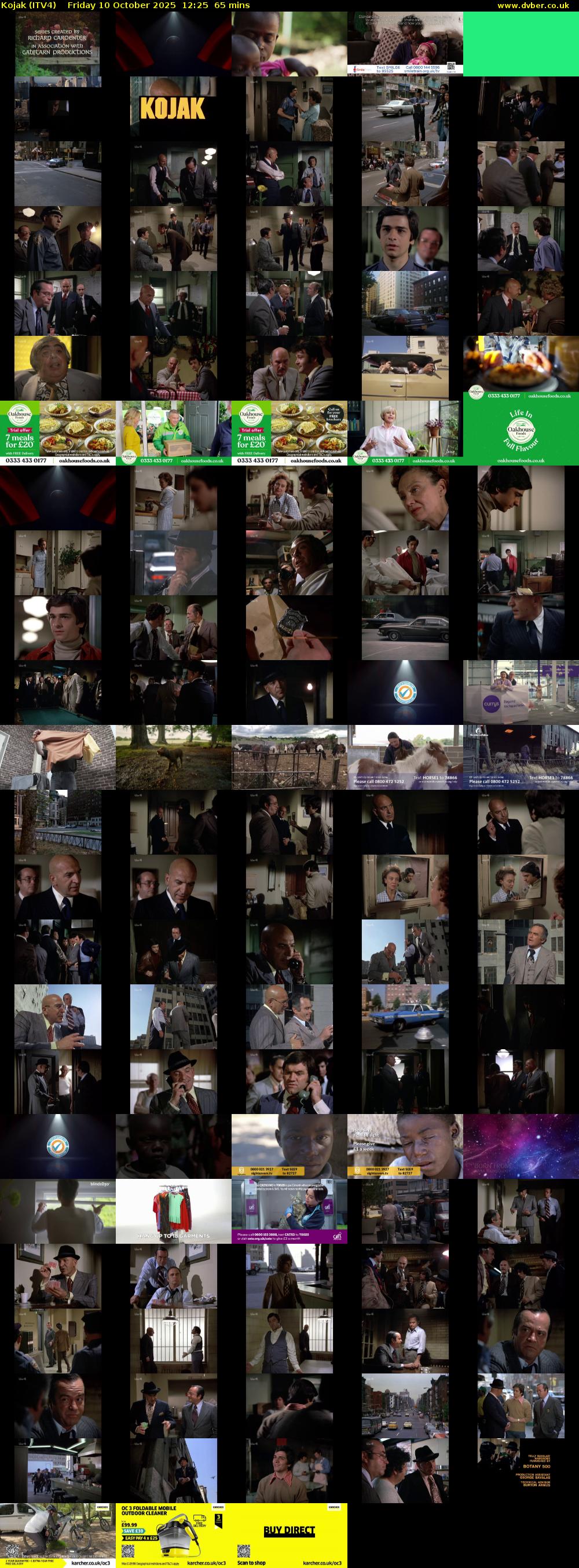 Kojak (ITV4) Friday 10 October 2025 12:25 - 13:30