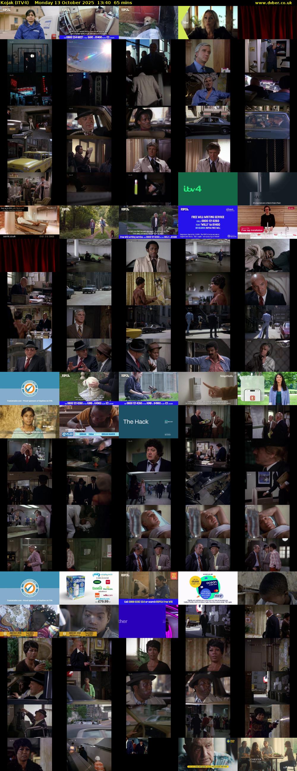 Kojak (ITV4) Monday 13 October 2025 13:40 - 14:45