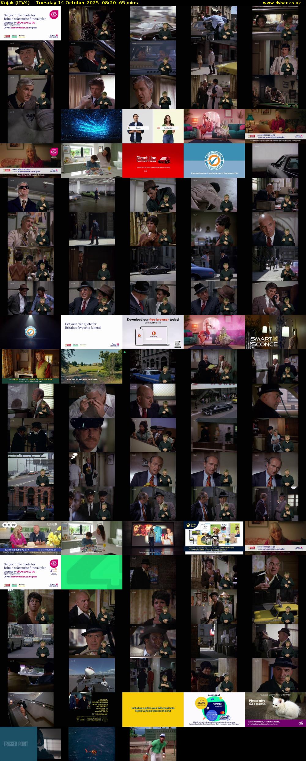 Kojak (ITV4) Tuesday 14 October 2025 08:20 - 09:25