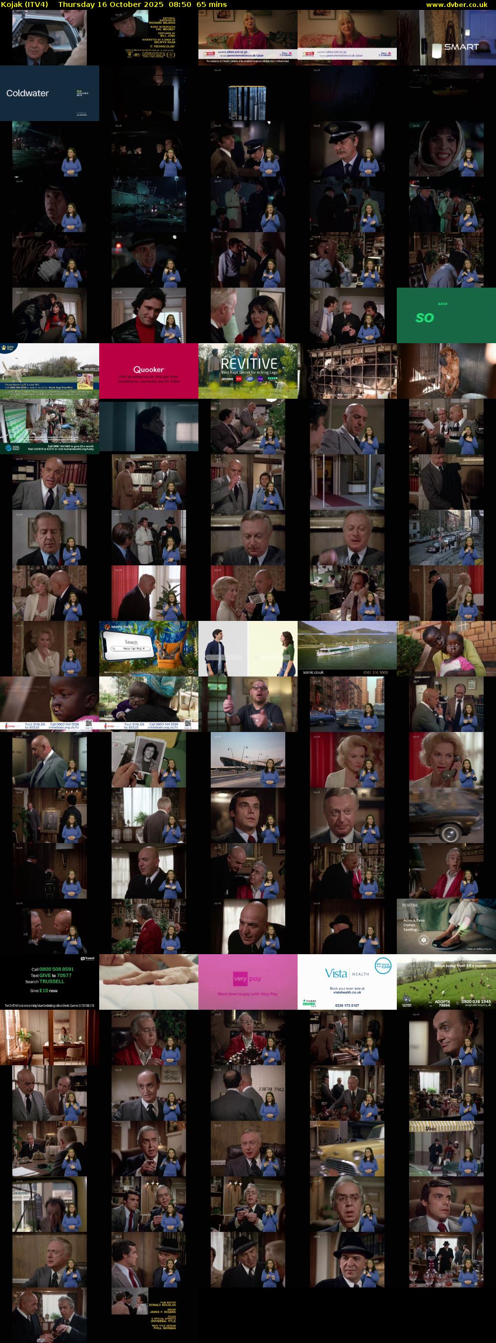 Kojak (ITV4) Thursday 16 October 2025 08:50 - 09:55