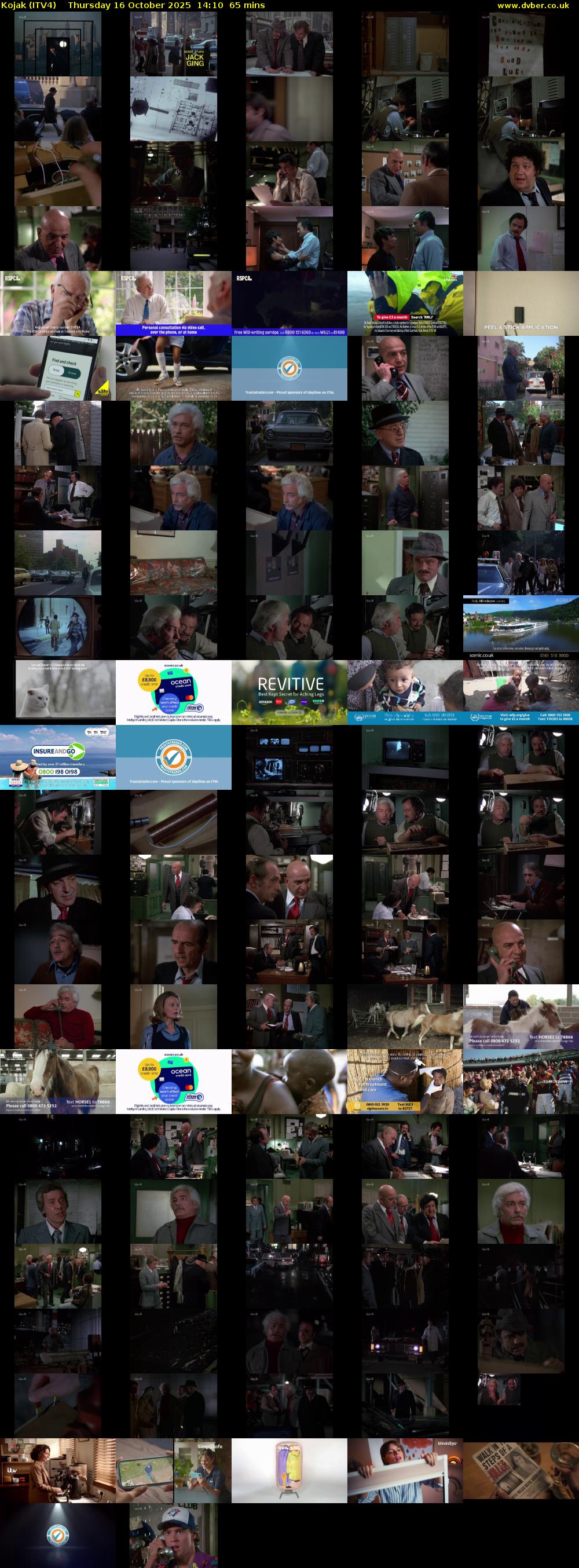 Kojak (ITV4) Thursday 16 October 2025 14:10 - 15:15