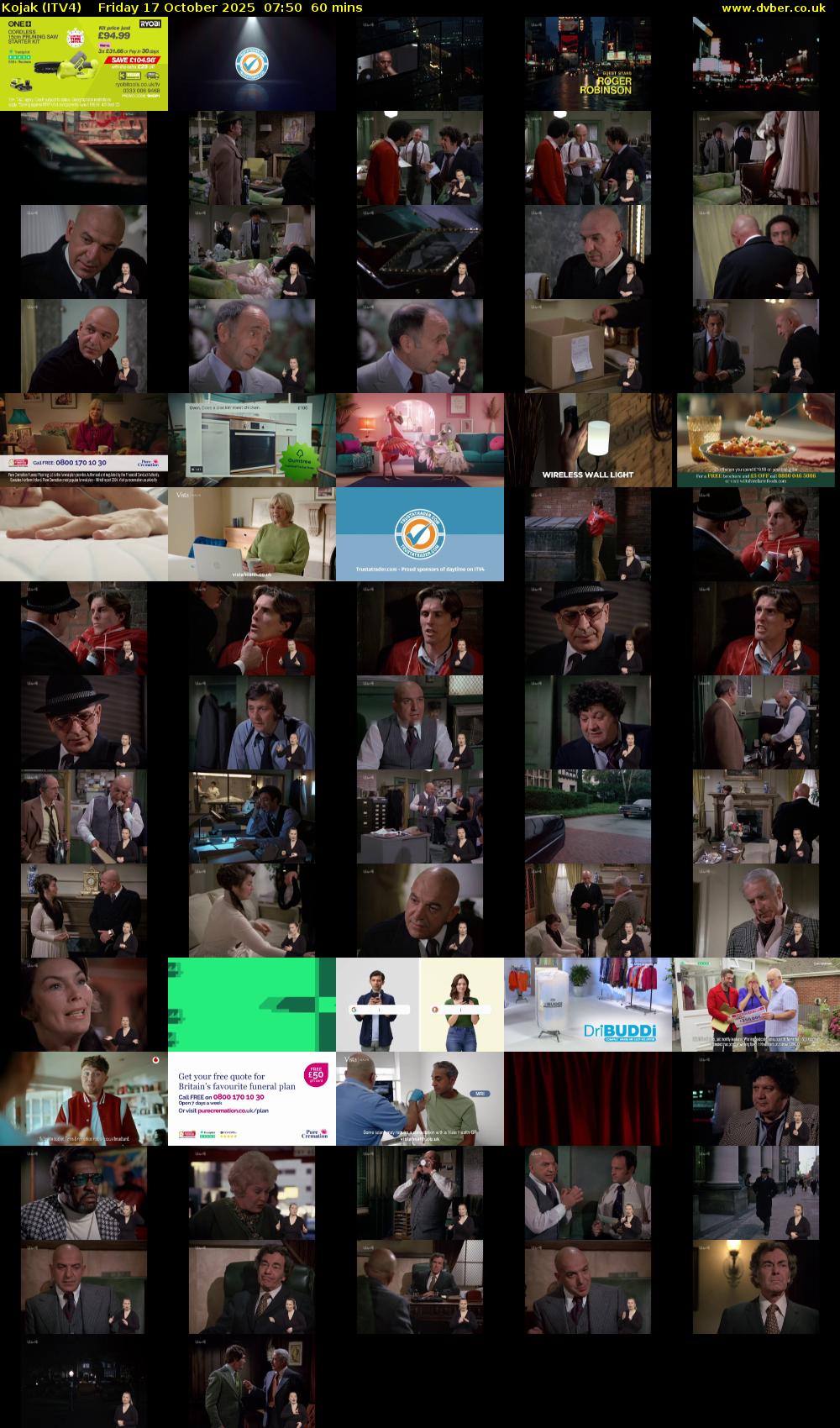 Kojak (ITV4) Friday 17 October 2025 07:50 - 08:50