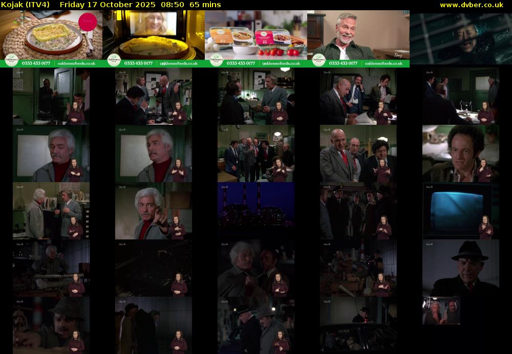 Kojak (ITV4) Friday 17 October 2025 08:50 - 09:55