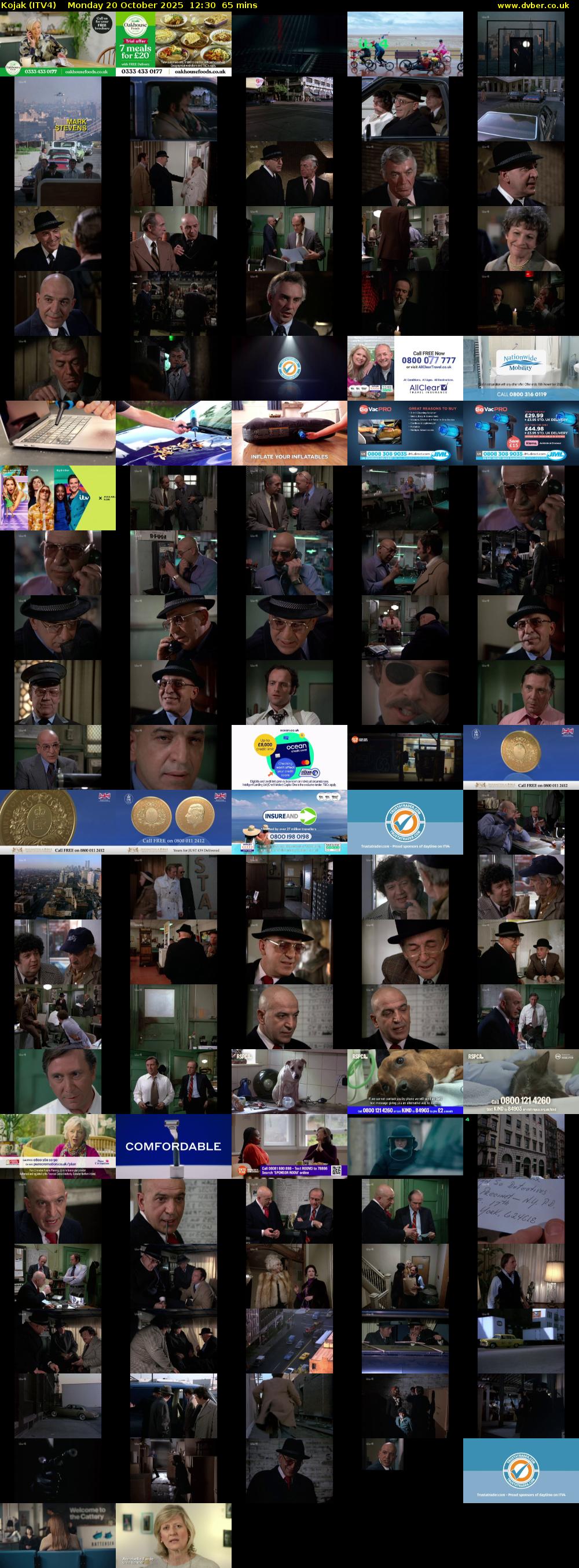 Kojak (ITV4) Monday 20 October 2025 12:30 - 13:35