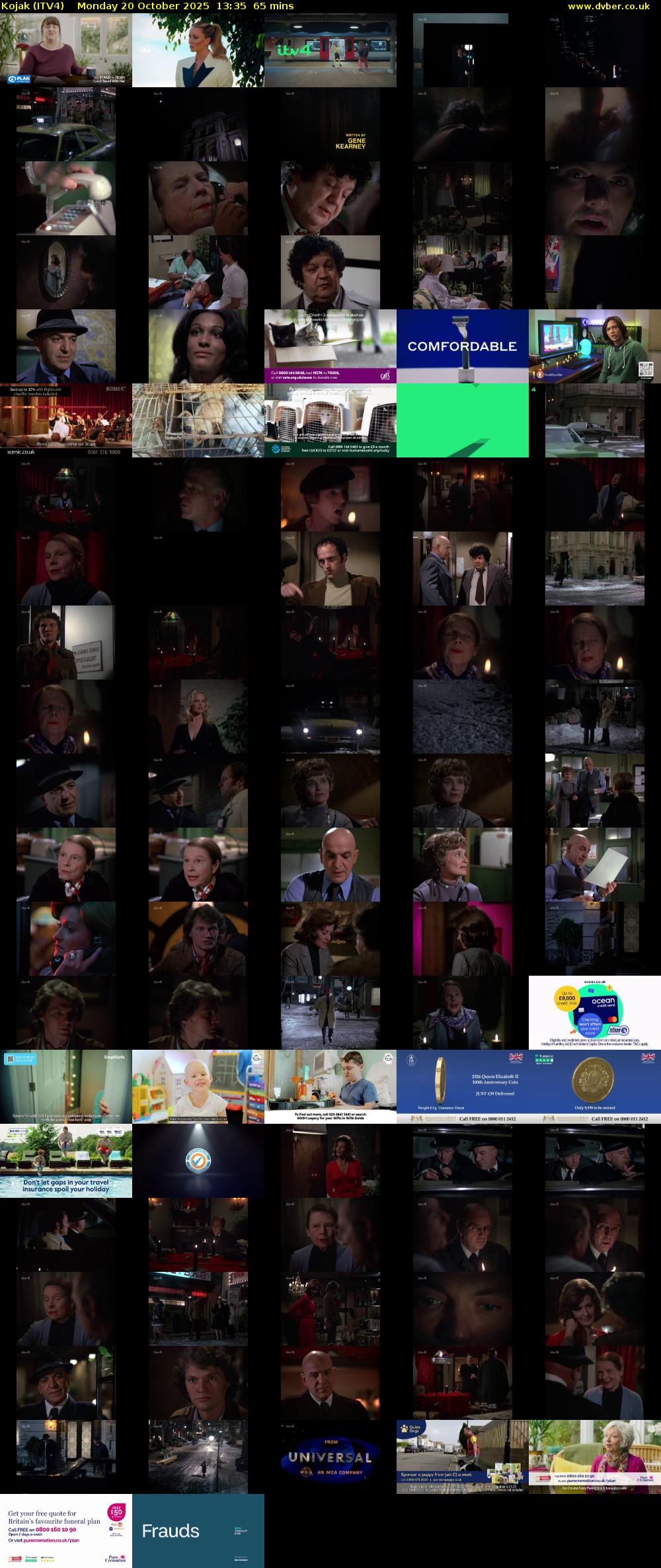 Kojak (ITV4) Monday 20 October 2025 13:35 - 14:40