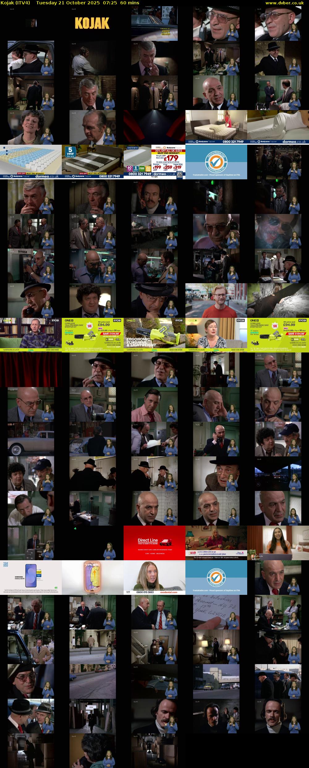 Kojak (ITV4) Tuesday 21 October 2025 07:25 - 08:25