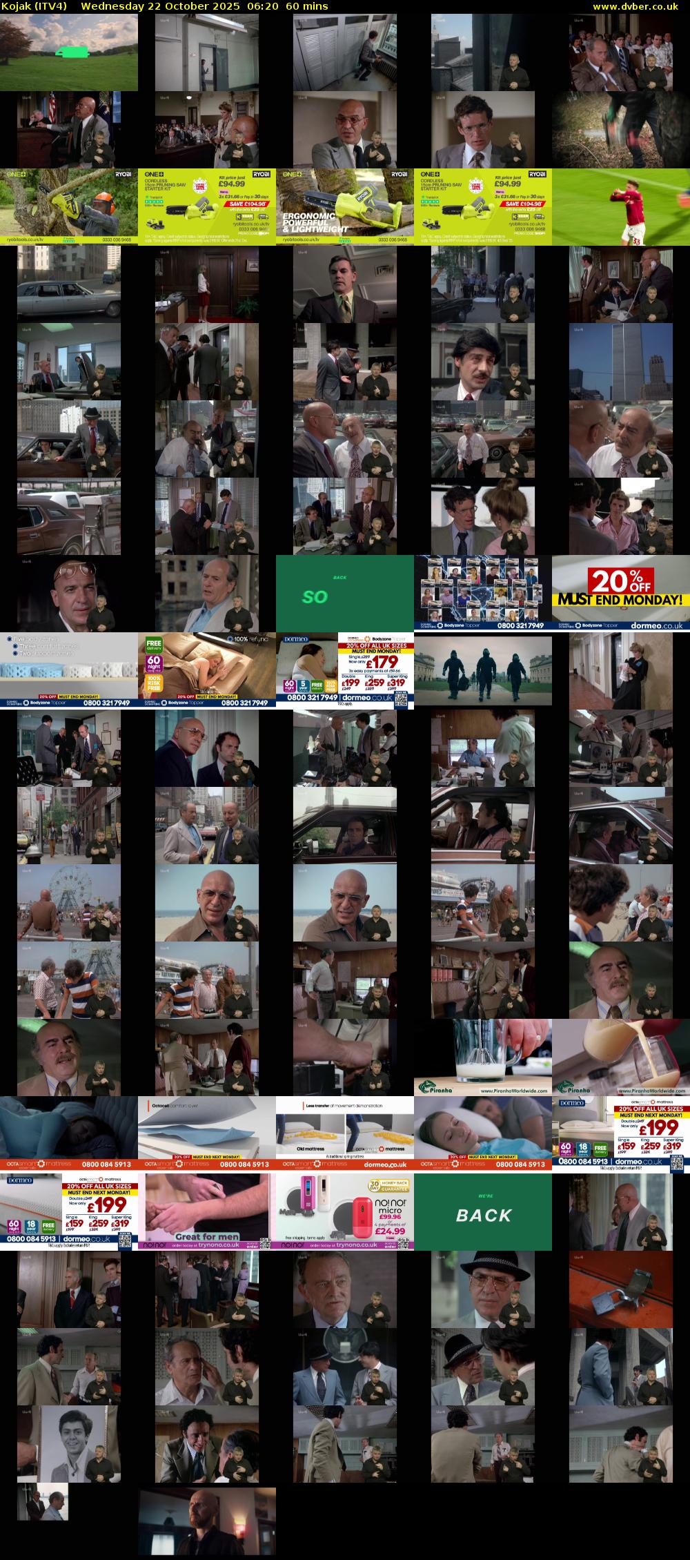 Kojak (ITV4) Wednesday 22 October 2025 06:20 - 07:20