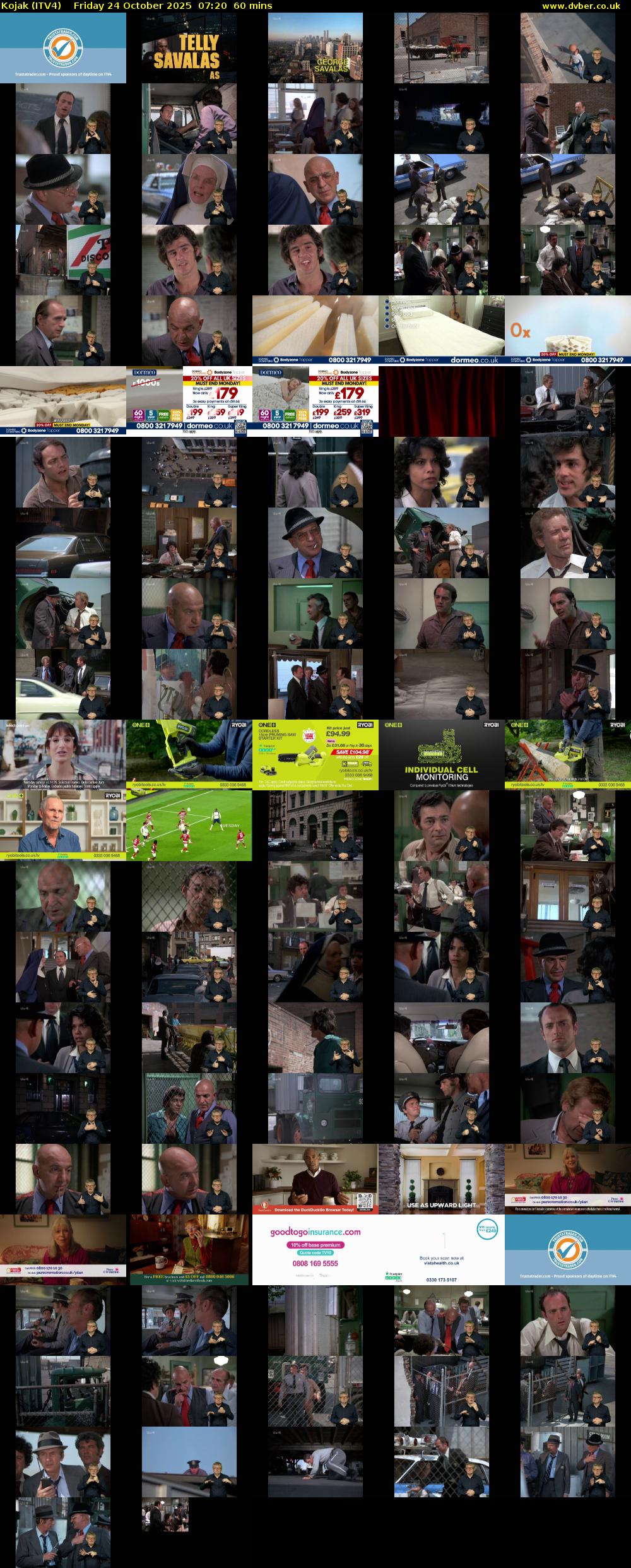 Kojak (ITV4) Friday 24 October 2025 07:20 - 08:20