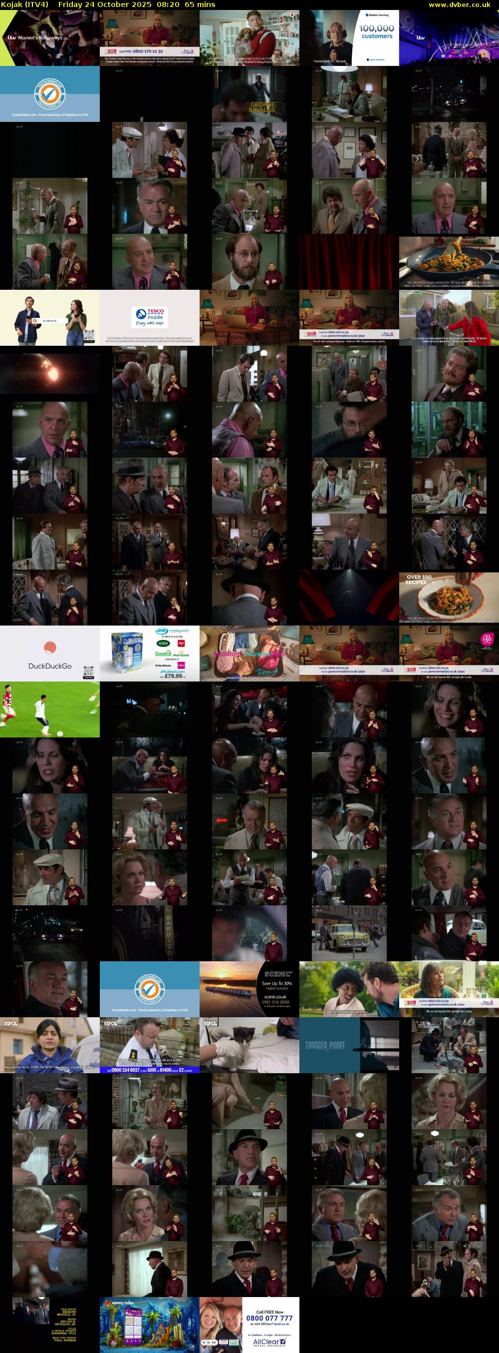 Kojak (ITV4) Friday 24 October 2025 08:20 - 09:25