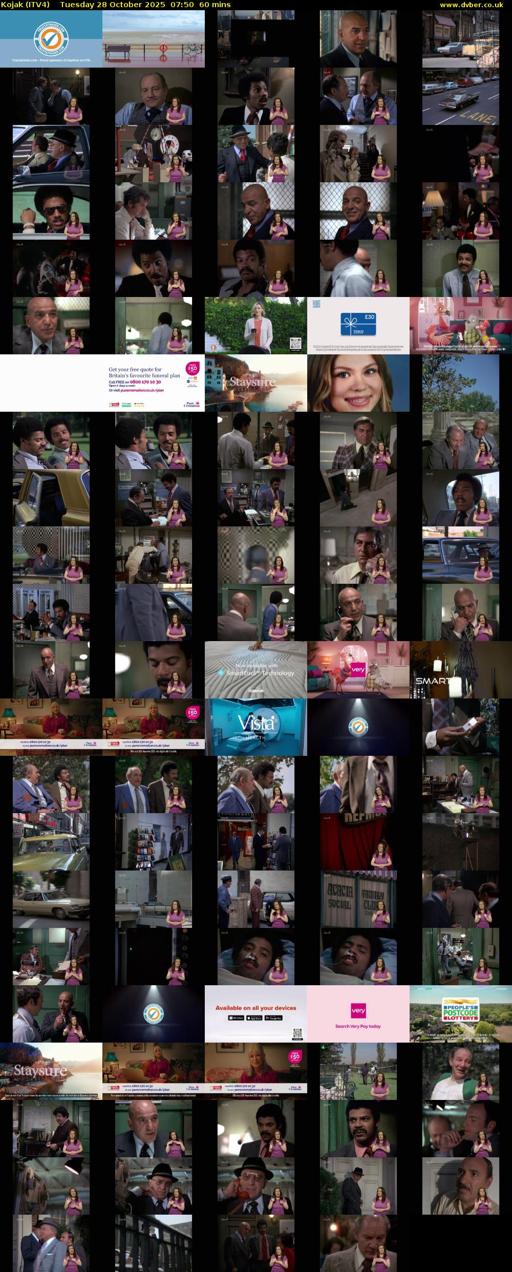 Kojak (ITV4) Tuesday 28 October 2025 07:50 - 08:50