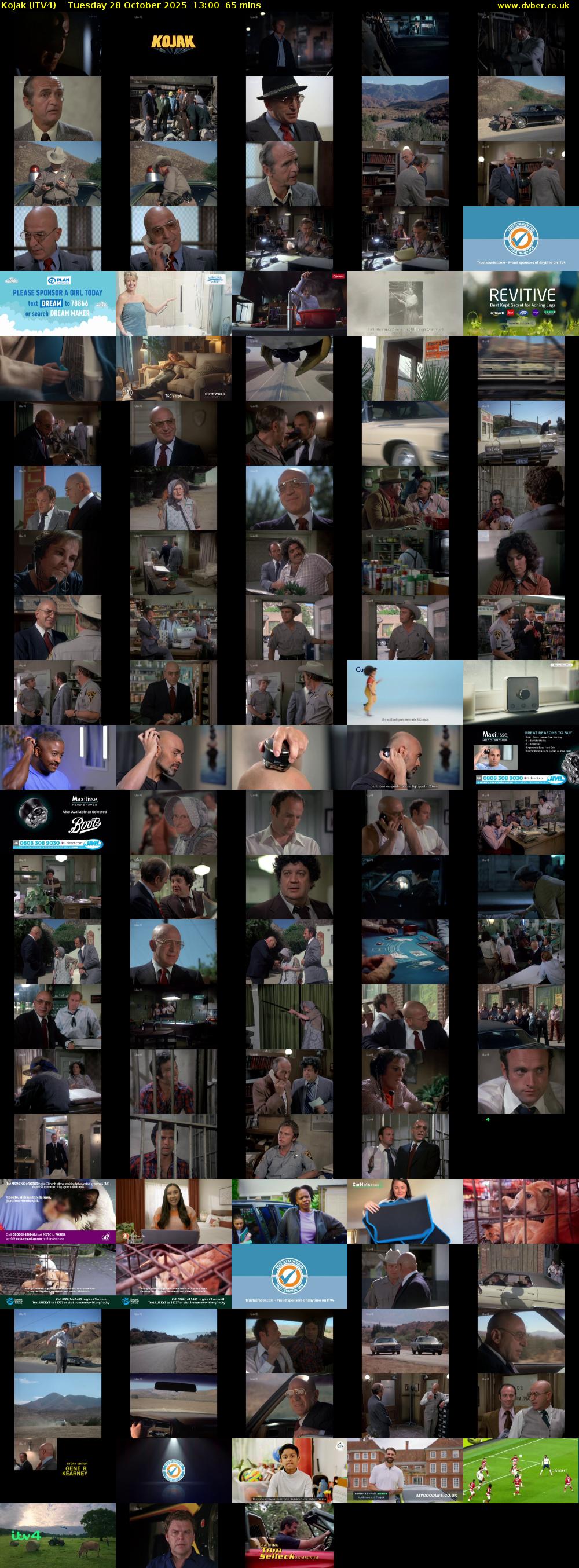 Kojak (ITV4) Tuesday 28 October 2025 13:00 - 14:05