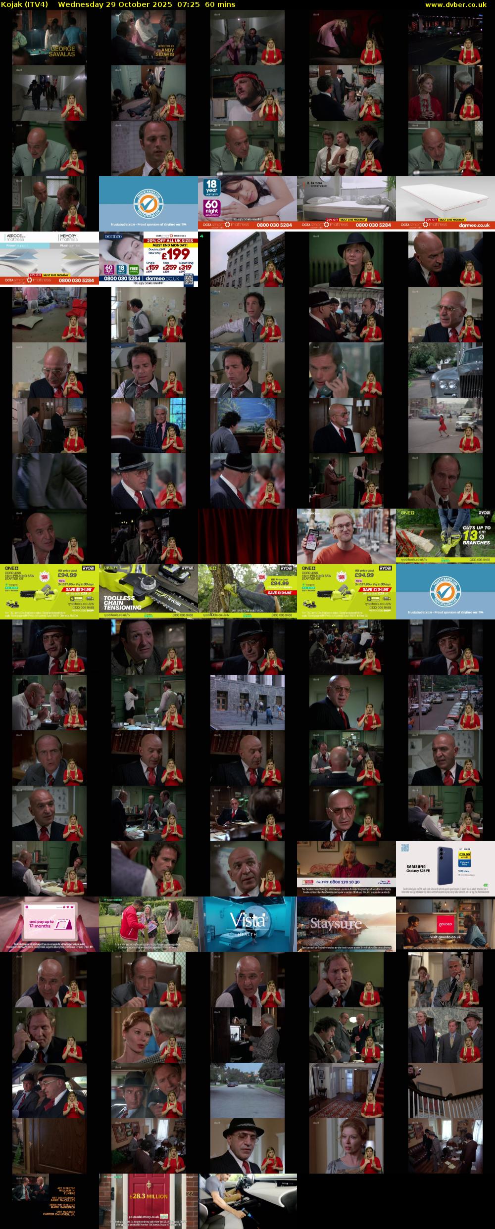 Kojak (ITV4) Wednesday 29 October 2025 07:25 - 08:25