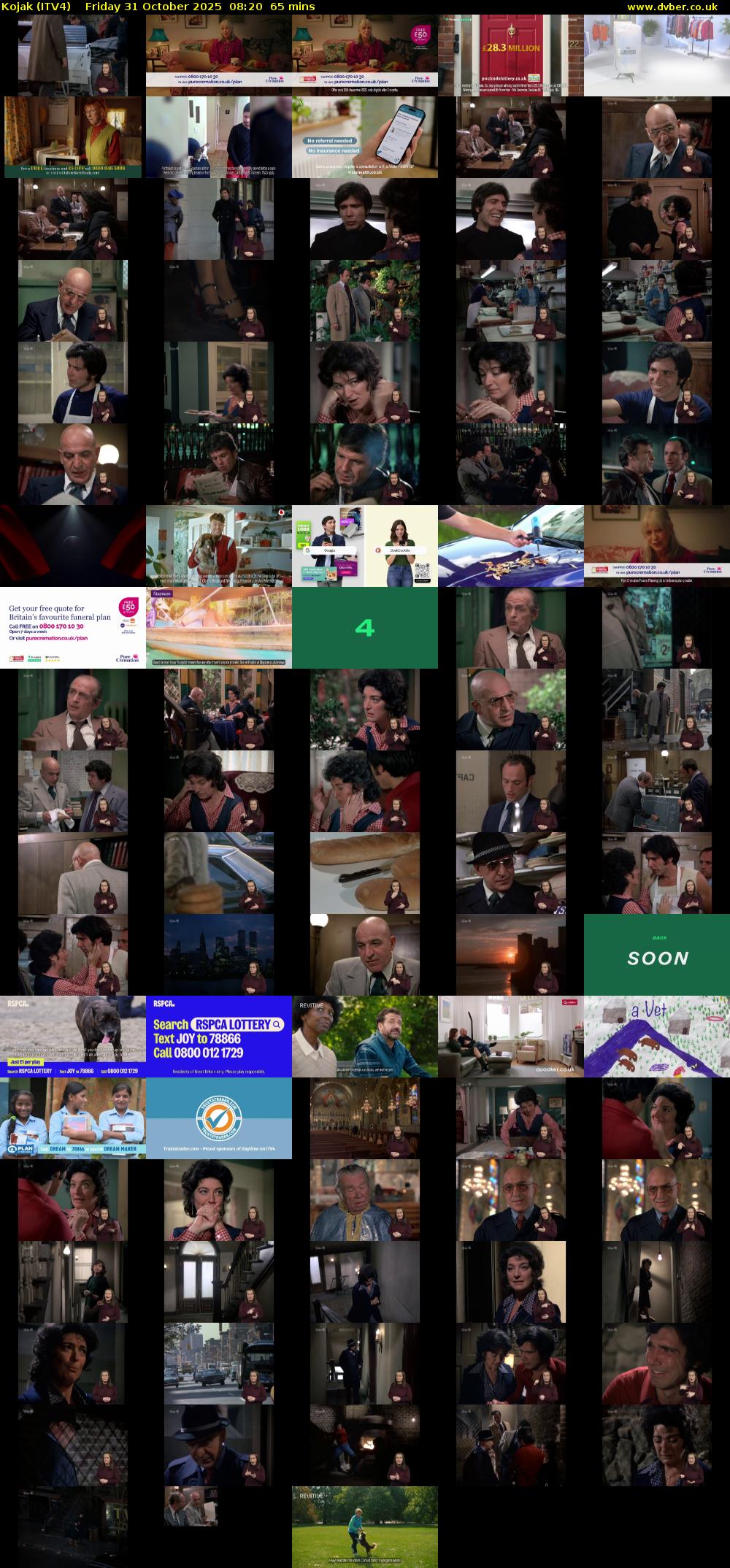 Kojak (ITV4) Friday 31 October 2025 08:20 - 09:25