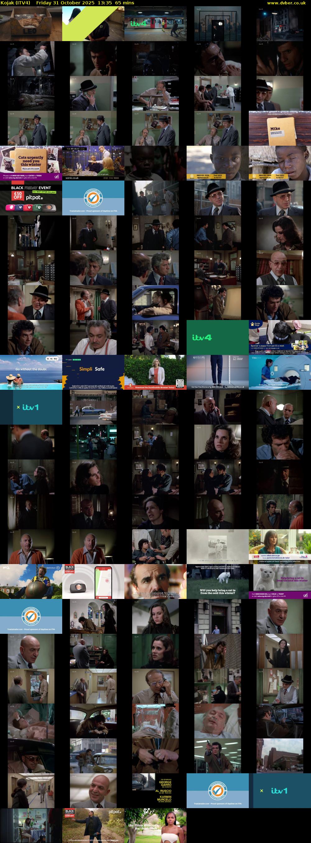 Kojak (ITV4) Friday 31 October 2025 13:35 - 14:40