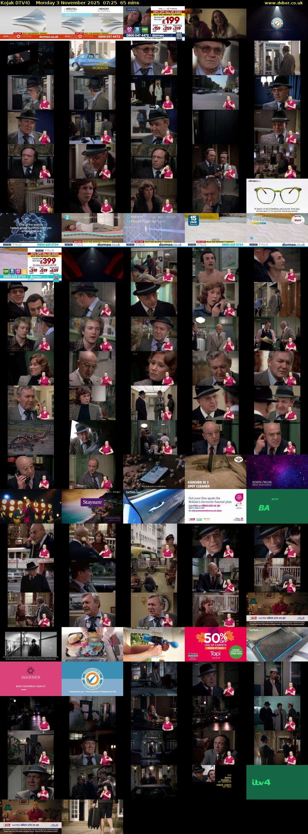 Kojak (ITV4) Monday 3 November 2025 07:25 - 08:30