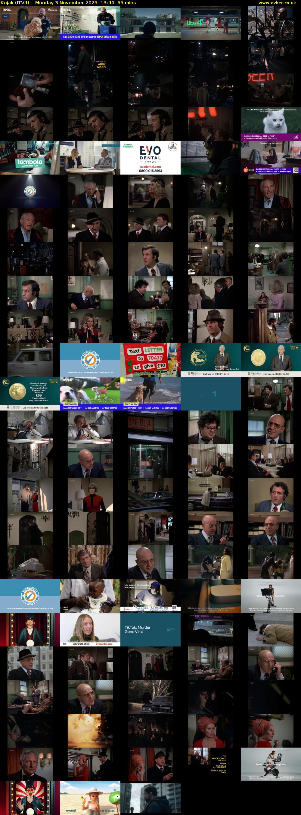 Kojak (ITV4) Monday 3 November 2025 13:40 - 14:45