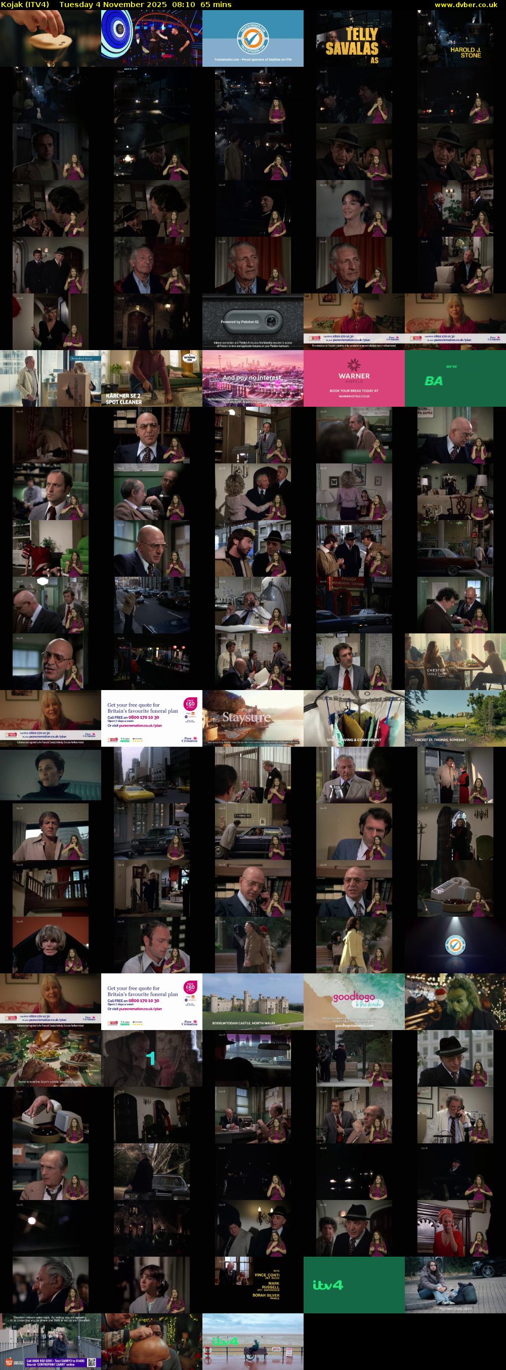 Kojak (ITV4) Tuesday 4 November 2025 08:10 - 09:15