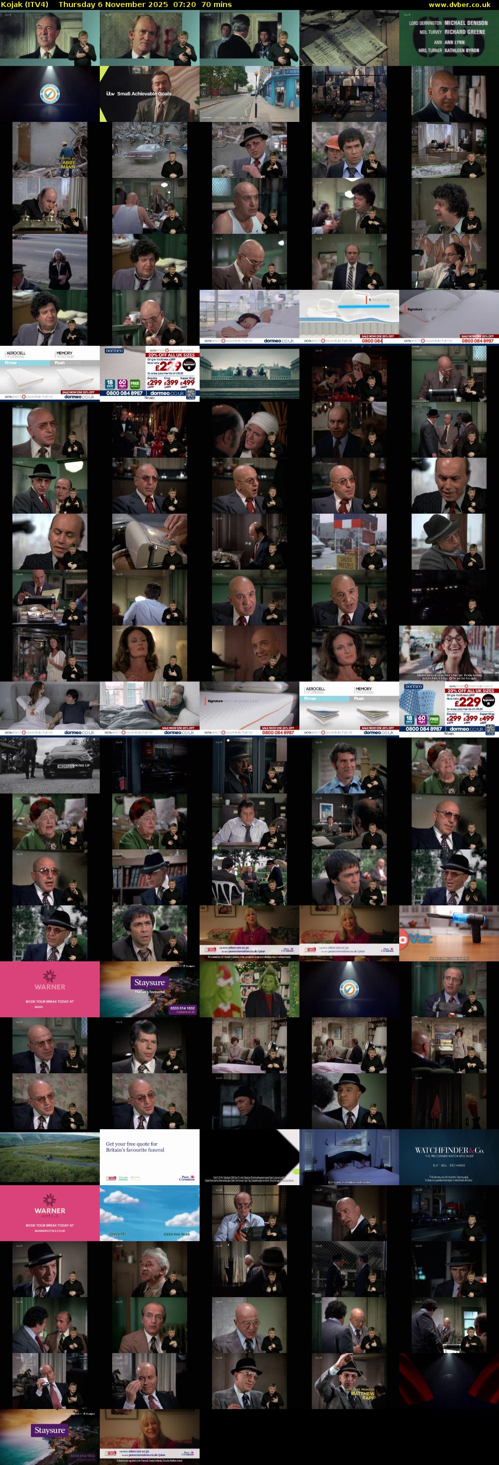 Kojak (ITV4) Thursday 6 November 2025 07:20 - 08:30