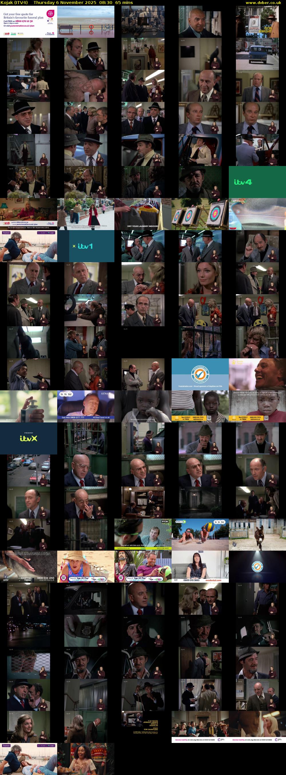 Kojak (ITV4) Thursday 6 November 2025 08:30 - 09:35