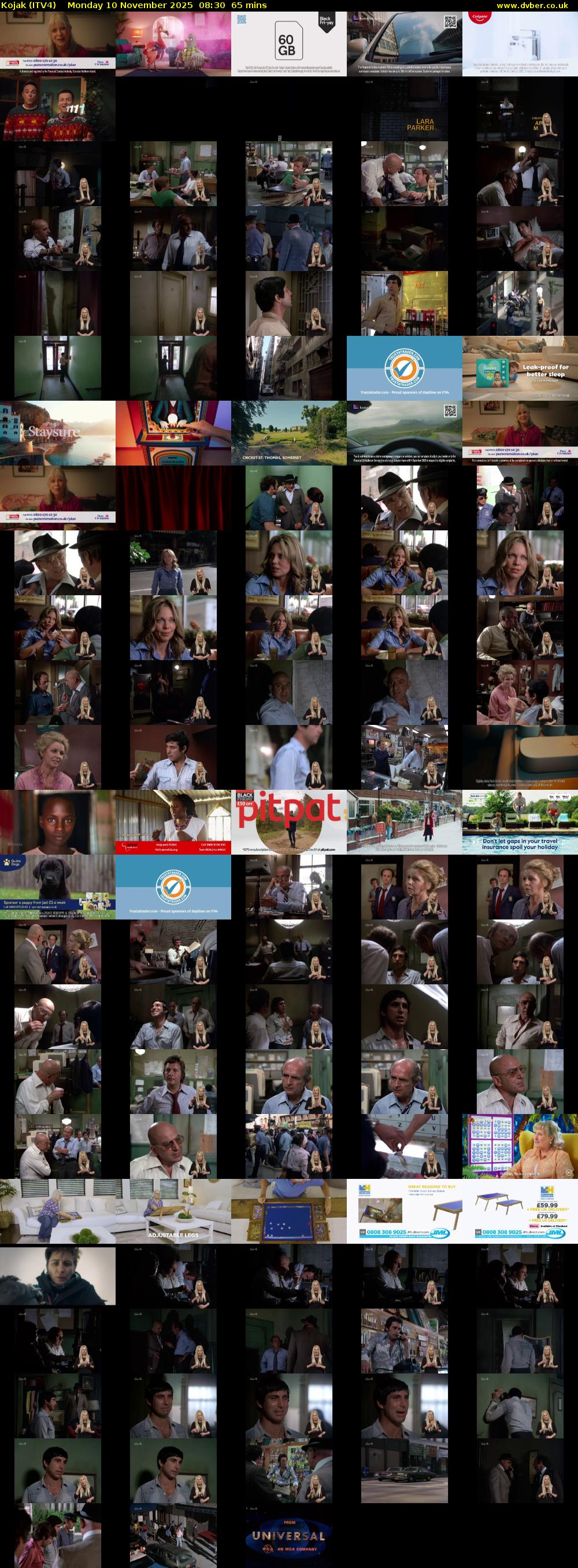 Kojak (ITV4) Monday 10 November 2025 08:30 - 09:35